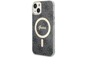 Handys - Cover & Cases - GUESS 4G MagSafe case for iPhone 14 - black - 3666339126834