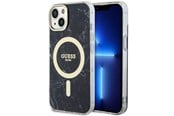 Handys - Cover & Cases - GUESS GUHMP14SPCUMAK iPhone 14 6.1" black/black hardcase Marble MagSafe - 3666339127244