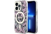Handys - Cover & Cases - GUESS GUHMP14XHCFWSP iPhone 14 Pro Max 6.7" pink/pink hardcase Flower MagSafe - 3666339115586