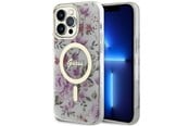 Handys - Cover & Cases - GUESS GUHMP14XHCFWST iPhone 14 Pro Max 6.7" transparent hardcase Flower MagSafe - 3666339115661