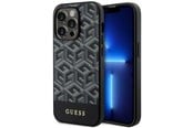 Handys - Cover & Cases - GUESS GUHMP14XHGCFSEK iPhone 14 Pro Max 6.7" black/black hardcase GCube Stripes MagSafe - 3666339112455