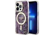 Handys - Cover & Cases - GUESS GUHMP14XHLEOPWP iPhone 14 Pro Max 6.7" pink/pink hardcase Leopard MagSafe - 3666339115708