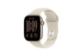 Smartwatches, Pulsuhren, Sportuhren & Schrittzähler - Apple Watch Series 12 GPS 42mm Light Gold Aluminium Case with Sand Sport Band - M/L - MJEE4QN/A