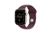 Smartwatches, Pulsuhren, Sportuhren & Schrittzähler - Apple Watch Series 12 GPS + Cellular 42mm Radiant Gold Titanium Case with Burgundy Sport Band - S/M - MJGJ4QN/A