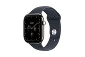 Smartwatches, Pulsuhren, Sportuhren & Schrittzähler - Apple Watch Series 12 GPS + Cellular 46mm Natural Titanium Case with Navy Blue Sport Band - M/L - MJGN4QN/A