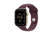 Smartwatches, Pulsuhren, Sportuhren & Schrittzähler - Apple Watch Series 12 GPS + Cellular 46mm Radiant Gold Titanium Case with Burgundy Sport Band - M/L - MJGT4QN/A