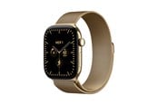 Smartwatches, Pulsuhren, Sportuhren & Schrittzähler - Apple Watch Series 12 GPS + Cellular 46mm Radiant Gold Titanium Case with Radiant Gold Milanese Loop - S/M - MJGU4QN/A