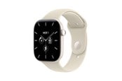 Smartwatches, Pulsuhren, Sportuhren & Schrittzähler - Apple Watch Series 12 GPS + Cellular 46mm Pearl White Ceramic Case with Sand Sport Band - S/M - MJH14QN/A
