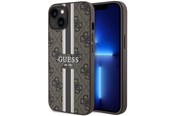 Handys - Cover & Cases - GUESS GUHMP14SP4RPSW iPhone 14 6.1" brown/brown hardcase 4G Printed Stripes MagSafe - 3666339119775