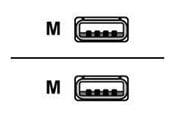 USB Kabel - Roline - USB cable - USB to USB - 4.5 m - 11.02.8945