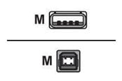 USB Kabel - EFB NORDIC EFB-Elektronik Premium - USB cable - USB to USB Type B - 1 m - K5256SW.1