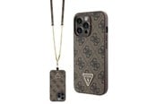 Handys - Cover & Cases - GUESS GUHCP13LP4TDSCPW Case for iPhone 13 Pro / 13 - Brown Crossbody 4G Metal Logo - 3666339146887