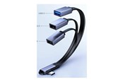 USB Kabel - MicroConnect - USB-C adapter kit - 24 pin USB-C - 12 cm - MC-USBCANG-USBA3WAY