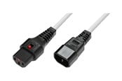 Stromkabel (Intern) - MicroConnect - power cable - power IEC 60320 C13 to IEC 60320 C14 - 2 m - MC-C13C14LOCK-2MW