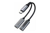 USB Kabel - MicroConnect USB-C to USB-C headphone / charging adapter - 13 cm - MC-USBC-CFCF