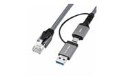Netzwerk - Kabel - MicroConnect network cable - 10 m - black - Schwarz - 10m - MC-RJ45USBC-10