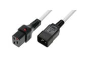 Stromkabel (Intern) - MicroConnect - power cable - IEC 60320 C19 to IEC 60320 C20 - 1 m - MC-C19C20LOCK-1M-W