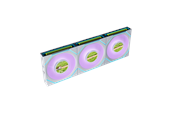 Gehäuselüfter - Lian Li UNI FAN SLINF LCD FLEX 120 Reversed (3-pack) - Gehäuselüfter - 120mm - Weiß mit RGB LED - 31 dBA - 12RSLIND1F3W