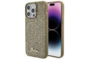 Handys - Cover & Cases - GUESS Disco Metal Script case for iPhone 15 Pro Max - gold - 3666339173609