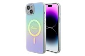 Handys - Cover & Cases - GUESS GUHMP15MHITSQ iPhone 15 Plus 6.7" turquoise/turquoise hardcase IML Iridescent MagSafe - 3666339154936