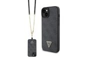 Handys - Cover & Cases - GUESS GUHCP15MP4TDSCPK iPhone 15 Plus 6.7" black/black hardcase Crossbody 4G Metal Logo - 3666339146818