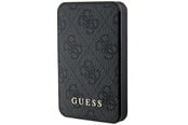 Powerbank (Akku) - GUESS Powerbank 15W GUPB5LP4GEGK 5000mAh black/black 4G Leather Metal Logo - 5000 mAh - 3666339171377