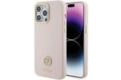 Handys - Cover & Cases - GUESS Silicone Logo Strass 4G Case for iPhone 15 Pro Max - Pink - 3666339148935