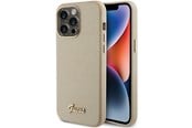 Handys - Cover & Cases - GUESS Glitter Glossy Script case for iPhone 15 Pro Max - gold - 3666339155513