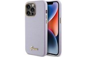 Handys - Cover & Cases - GUESS Glitter Glossy Script case for iPhone 15 Pro Max - lilac - 3666339155377