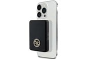 Powerbank (Akku) - GUESS MagSafe 4G Strassed Metal Logo induction power bank 15W 5000mAh - black - 5000 mAh - 3666339172152