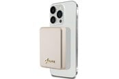 Powerbank (Akku) - GUESS MagSafe Metal Script Logo induction power bank 15W 5000mAh - gold - 5000 mAh - 3666339172145