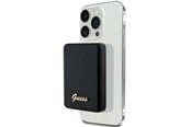 Powerbank (Akku) - GUESS MagSafe Metal Script Logo induction power bank 15W 5000mAh - black - 5000 mAh - 3666339172138