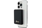 Powerbank (Akku) - GUESS MagSafe Metal Script Logo induction power bank 5W 3000mAh - black - 3000 mAh - 3666339171353