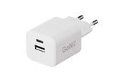 Handys - Adapter und Ladegeräte - X2O 35W Dual Home Charger Set USB-C/A w. 1.2m cable GaN - White - TR439004 + CA002-CC-AW 1.2M