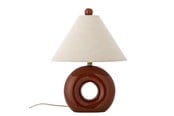 Lampen - Bloomingville Panja Tischlampe, Rot, Steinzeug - 82063208