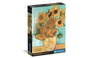 Puzzle - Clementoni Museum Sunflowers Jigsaw Puzzle – Compact Box 1.000 pieces 2D Puzzles - 39966