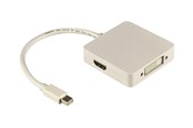 Display Kabel - Deltaco DP-MULTI1 - adapter - DisplayPort / HDMI / DVI - 20 cm - DP-MULTI1