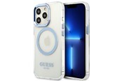 Handys - Cover & Cases - GUESS Metal Outline MagSafe Case for iPhone 13 Pro / iPhone 13 - Blue - 3666339057237
