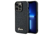 Handys - Cover & Cases - GUESS Disco Metal Script case for iPhone 14 Pro - black - 3666339173418