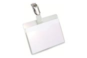 Konferenz und Präsentation - DURABLE name badge holder - for 60 x 90 mm - transparent (pack of 25) - 810619