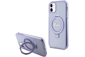 Handys - Cover & Cases - GUESS Ring Stand Script Glitter MagSafe case for iPhone 11 / Xr - purple - 3666339156640