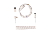 Tastaturen - Keychron Gewendeltes Aviator USB 8K-Kabel, abgewinkelt (White) - Tastaturkabel - Weiss - Cab-30