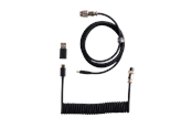 Tastaturen - Keychron Gewendeltes Aviator USB 8K-Kabel, gerade (Black) - Tastaturkabel - Schwarz - Cab-49