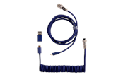 Tastaturen - Keychron Gewendeltes Aviator USB 8K-Kabel, gerade (Blue) - Tastaturkabel - Blau - Cab-51