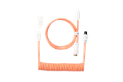 Tastaturen - Keychron Gewendeltes Aviator USB 8K-Kabel, gerade (Pink Orange) - Tastaturkabel - Orange - Cab-31