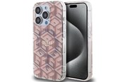 Handys - Cover & Cases - GUESS IML GCube MagSafe case for iPhone 15 Pro - pink - 3666339222000