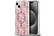 Handys - Cover & Cases - GUESS IML GCube MagSafe case for iPhone 15 / 14 / 13 - pink - 3666339221980
