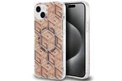 Handys - Cover & Cases - GUESS IML GCube MagSafe case for iPhone 15 / 14 / 13 - brown - 3666339222123