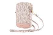 Handys - Anderes Zubehör - GUESS Zip GCube Bottom Stripe phone bag - pink - 3666339210670