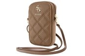 Handys - Anderes Zubehör - GUESS Zip Quilted 4G bag - brown - 3666339210717